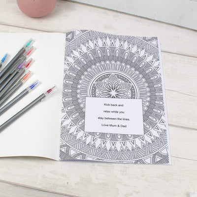 Personalised Memento Books Personalised Mandala Colouring Book