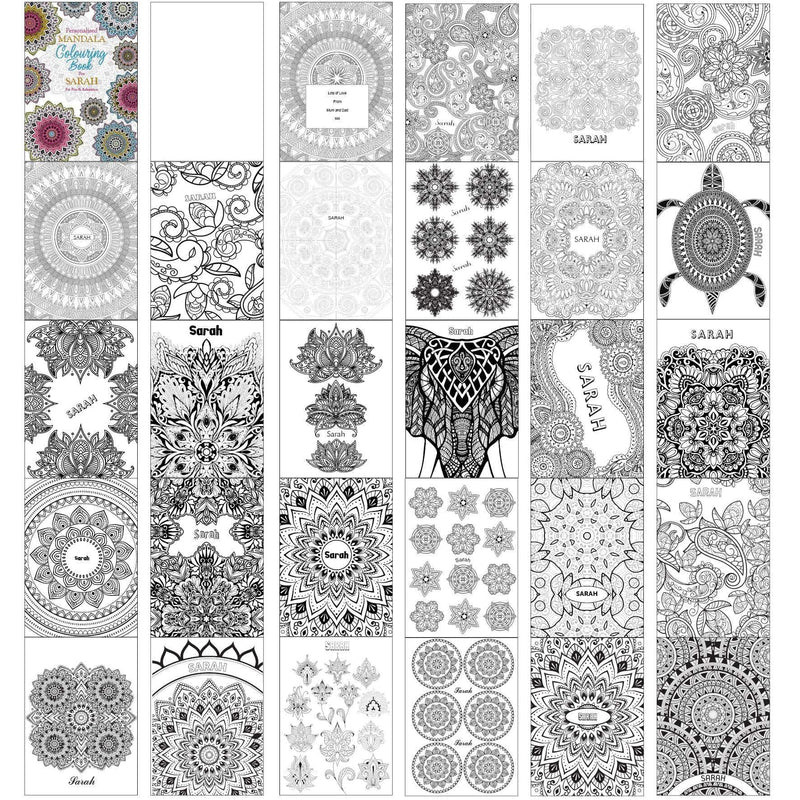 Personalised Memento Books Personalised Mandala Colouring Book