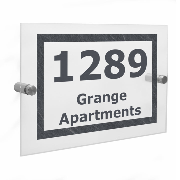Personalised Memento Hanging Decorations &amp; Signs Personalised Marble Acrylic House Sign