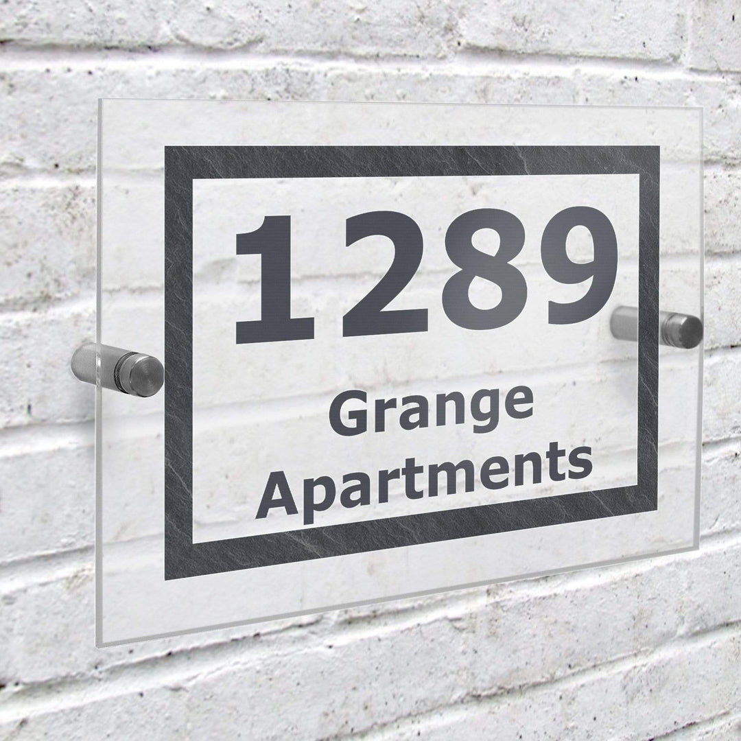 Personalised Memento Hanging Decorations &amp; Signs Personalised Marble Acrylic House Sign