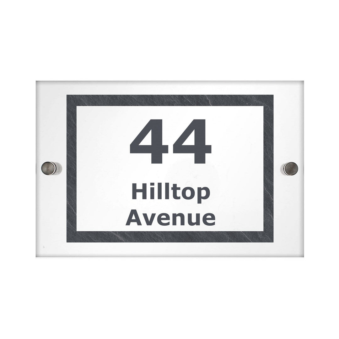 Personalised Memento Hanging Decorations &amp; Signs Personalised Marble Acrylic House Sign