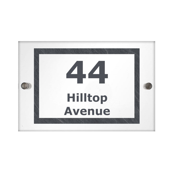 Personalised Memento Hanging Decorations &amp; Signs Personalised Marble Acrylic House Sign