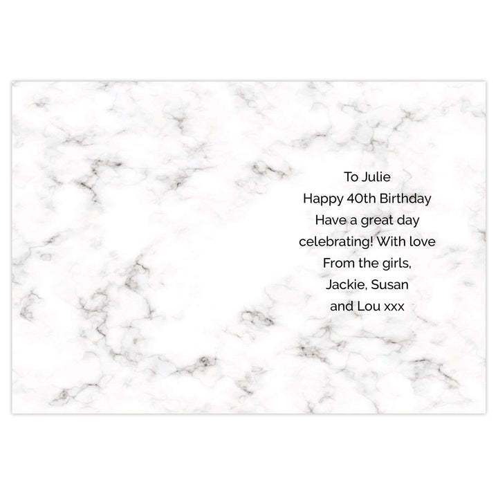 Personalised Memento Greetings Cards Personalised Marble and Rose Gold Birthday Card