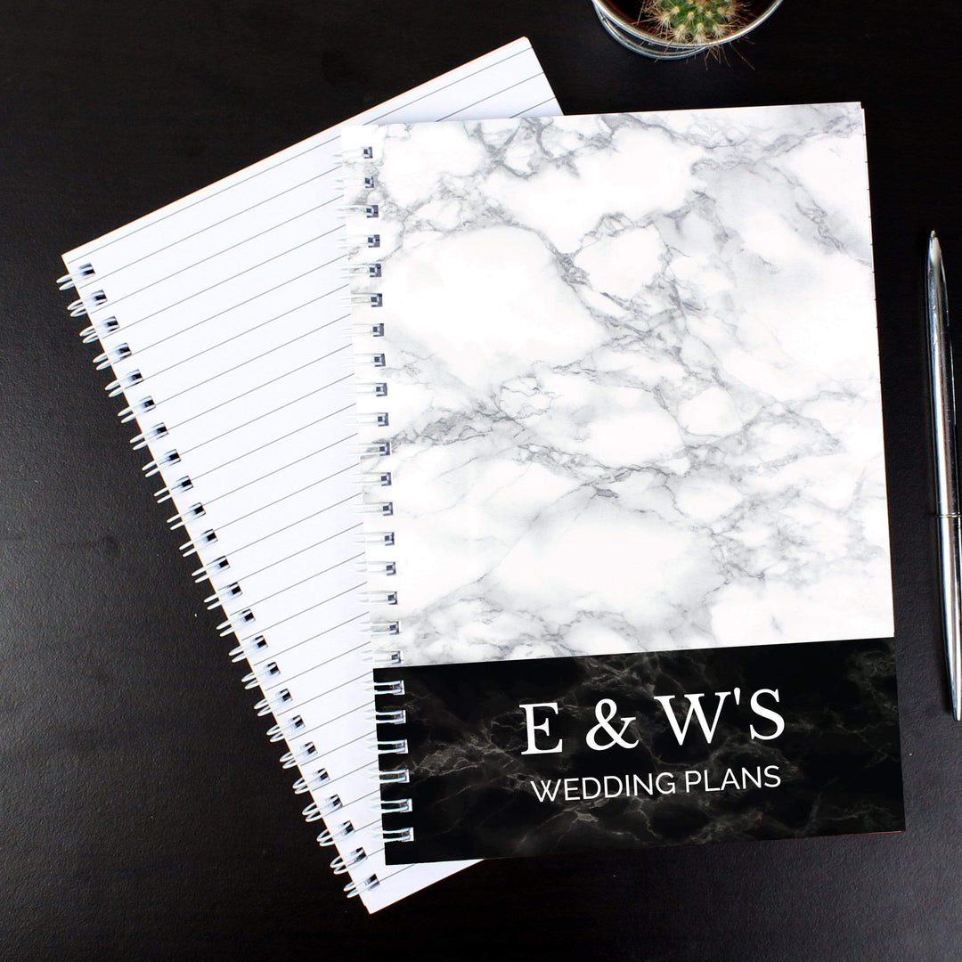 Personalised Memento Stationery &amp; Pens Personalised Marble Effect A5 Notebook