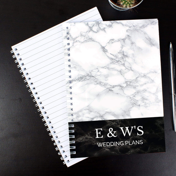 Personalised Memento Stationery &amp; Pens Personalised Marble Effect A5 Notebook