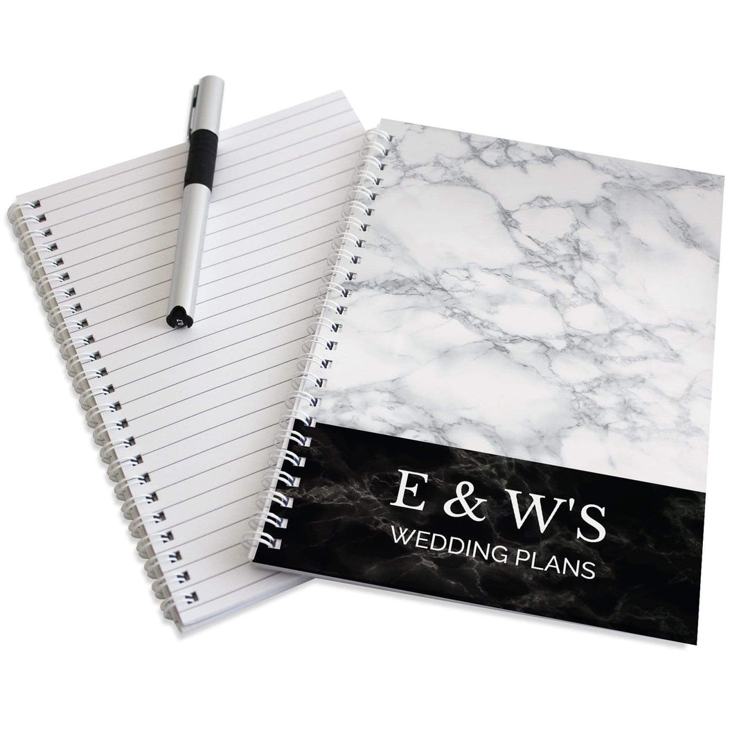 Personalised Memento Stationery &amp; Pens Personalised Marble Effect A5 Notebook