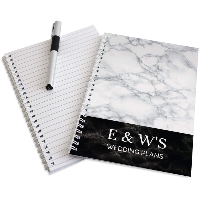 Personalised Memento Stationery &amp; Pens Personalised Marble Effect A5 Notebook