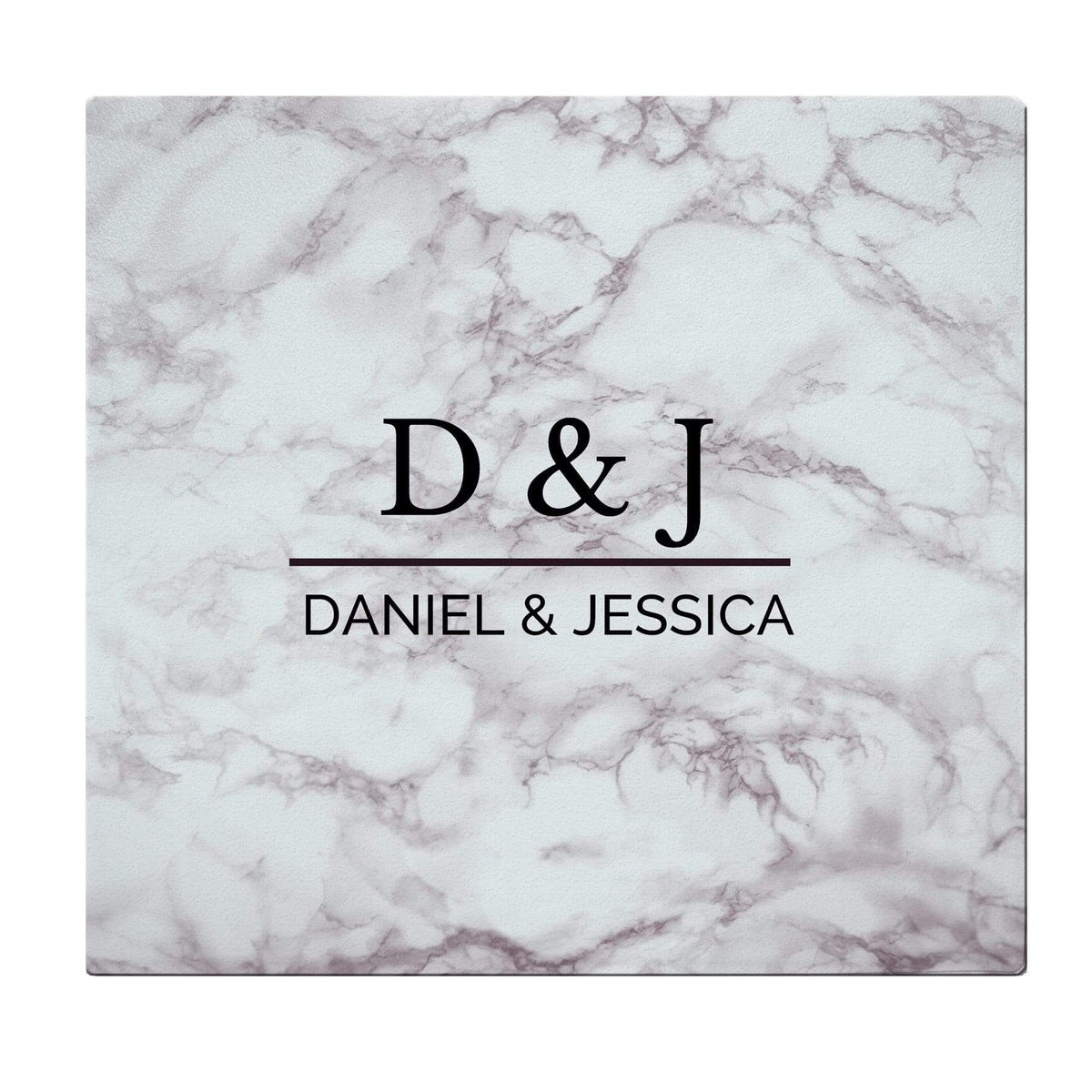 Personalised Memento Kitchen, Baking & Dining Gifts Personalised Marble Effect Glass Chopping Board/Worktop Saver
