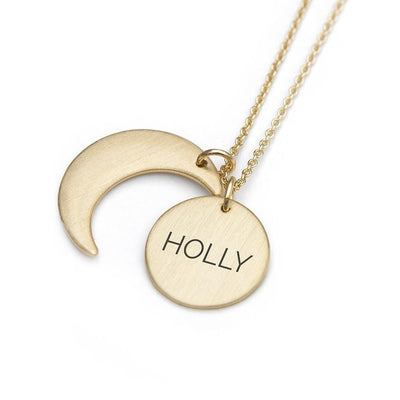 Treat Personalised Matte Moon And Sun Necklace