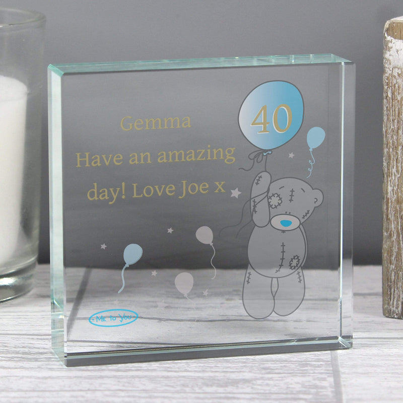 Personalised Memento Ornaments Personalised Me To You Balloon Large Crystal Token