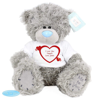 Personalised Memento Plush Personalised Me to You Bear Hearts