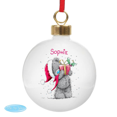 Personalised Memento Personalised Me To You Christmas Bauble