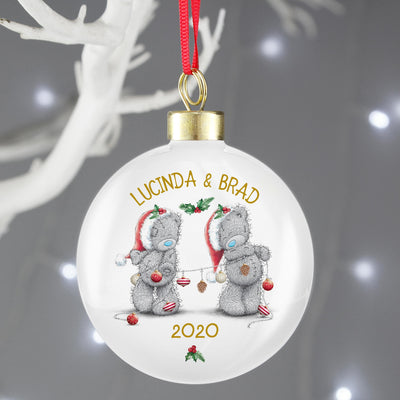 Personalised Memento Personalised Me to You Christmas Couple's Bauble