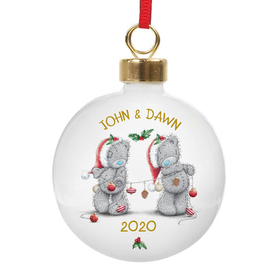 Personalised Memento Personalised Me to You Christmas Couple's Bauble