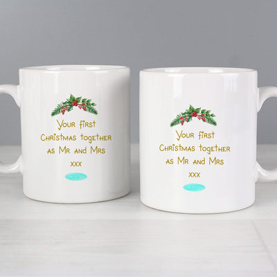 Personalised Memento Mugs Personalised Me to You Christmas Couple's Mug Set