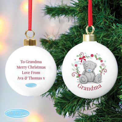 Personalised Memento Personalised Me To You 'For Nan, Grandma, Mum' Christmas Bauble