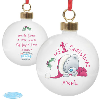 Personalised Memento Personalised Me To You My 1st Christmas Bauble