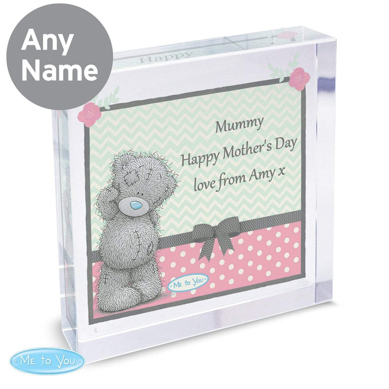Personalised Memento Ornaments Personalised Me To You Pastel Polka Dot for Her Large Crystal Token