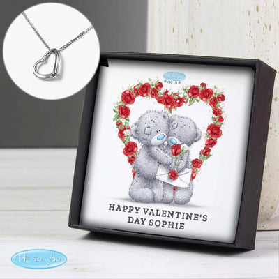 Personalised Memento Jewellery Personalised Me to You Sentiment Heart Necklace and Box
