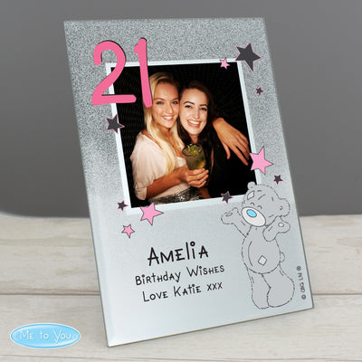 Personalised Memento Personalised Me To You Sparkle & Shine 4x4 Glitter Glass Photo Frame