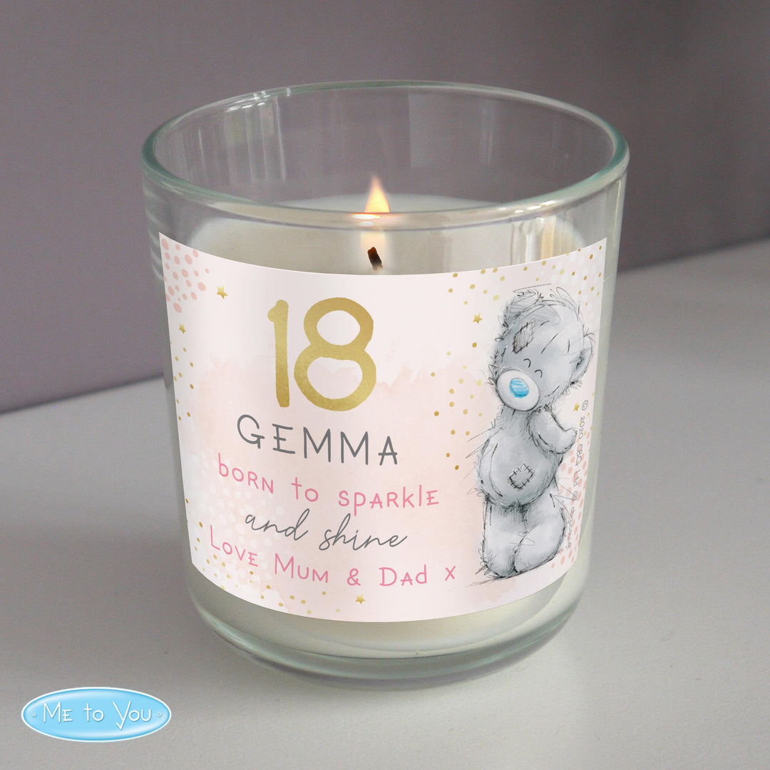 Personalised Memento Personalised Me To You Sparkle &amp; Shine Birthday Scented Jar Candle