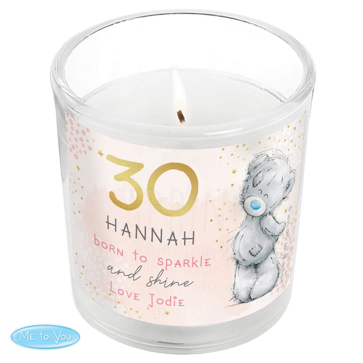 Personalised Memento Personalised Me To You Sparkle &amp; Shine Birthday Scented Jar Candle