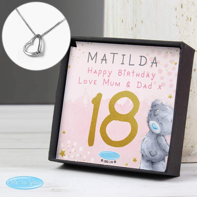 Personalised Memento Personalised Me To You Sparkle & Shine Birthday Sentiment Silver Tone Necklace and Box