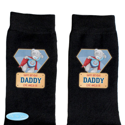 Personalised Memento Clothing Personalised Me To You Super Hero Mens Socks