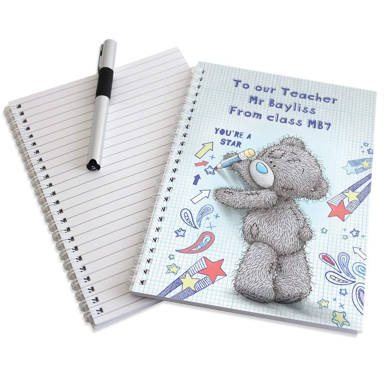 Personalised Memento Stationery & Pens Personalised Me to You Teacher A5 Notebook