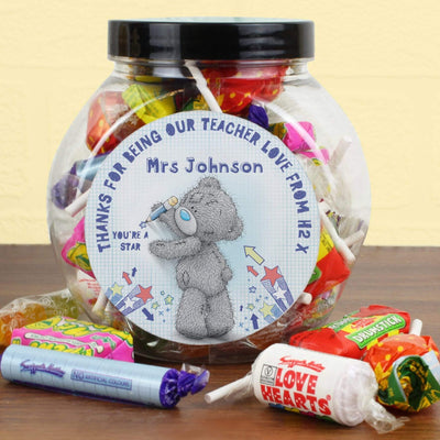 Personalised Memento Food & Drink Personalised Me To You Teacher Sweets Jar