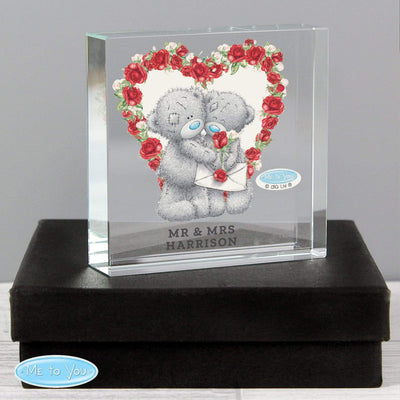 Personalised Memento Keepsakes Personalised Me to You Valentine Large Crystal Token