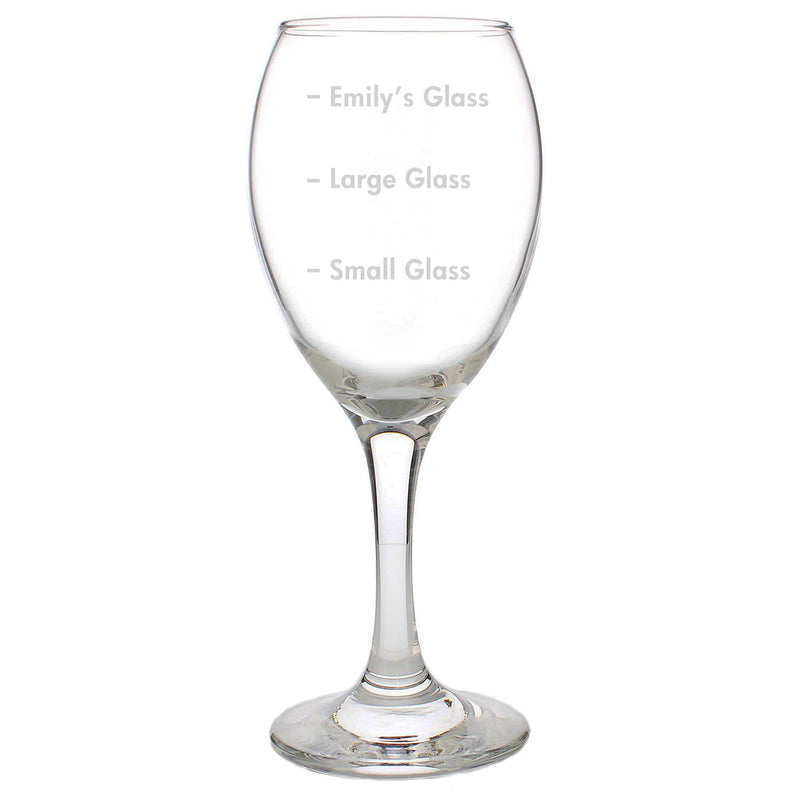 Personalised Memento Personalised Measures Wine Glass