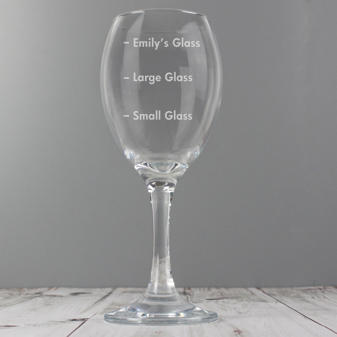 Personalised Memento Personalised Measures Wine Glass