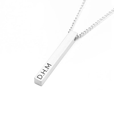 Treat Personalised Men's Solid Bar Necklace
