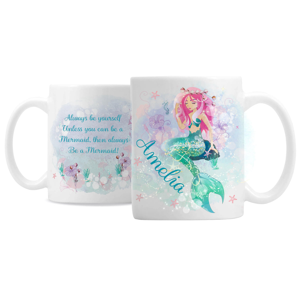 Personalised Memento Mugs Personalised Mermaid Mug