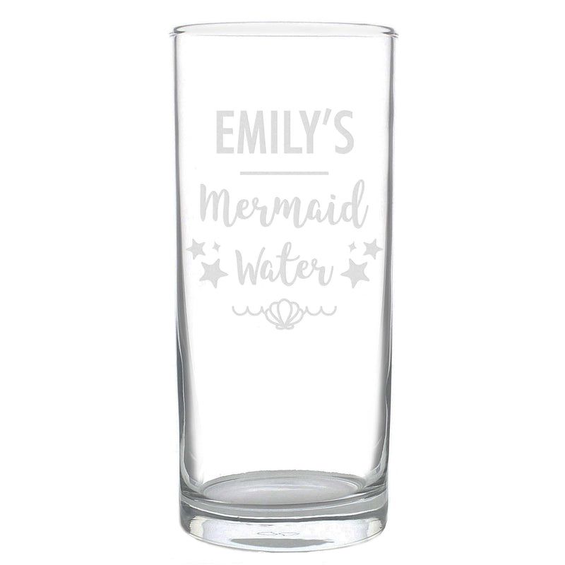 Personalised Memento Glasses & Barware Personalised Mermaid Water Hi Ball Glass