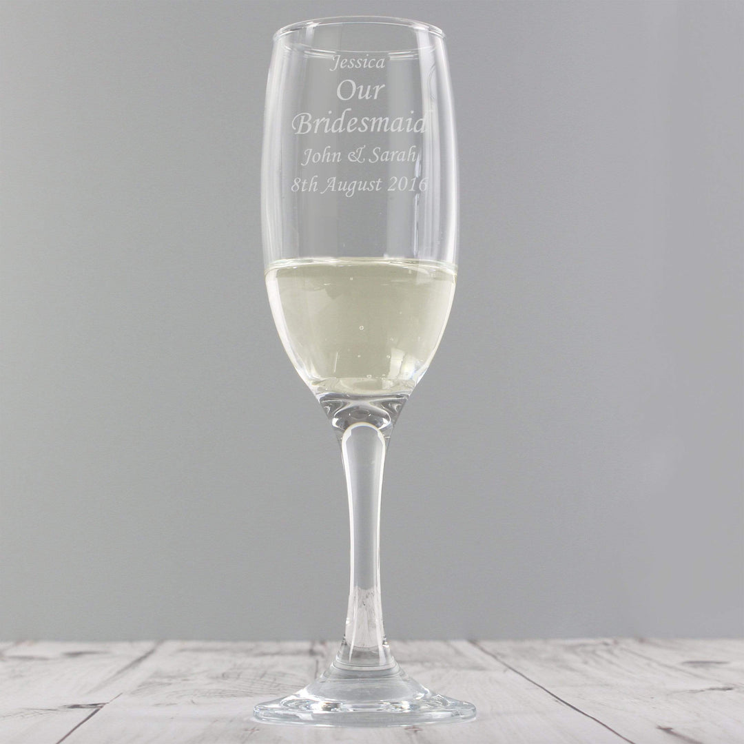 Personalised Memento Glasses &amp; Barware Personalised Message Flute