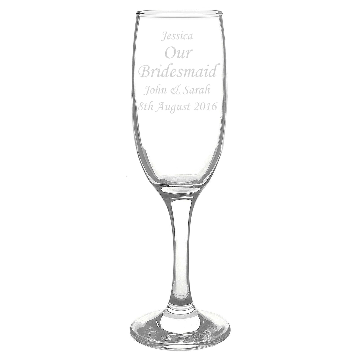 Personalised Memento Glasses & Barware Personalised Message Flute