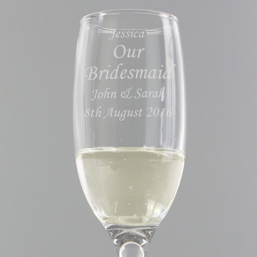 Personalised Memento Glasses &amp; Barware Personalised Message Flute