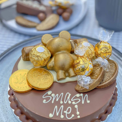 Sweet Trees Personalised Mini Gold Smash Cake