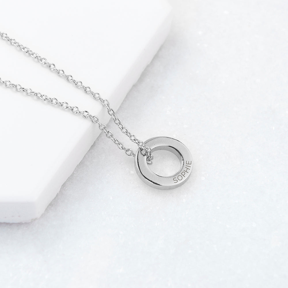 Personalised Mini Ring Necklace