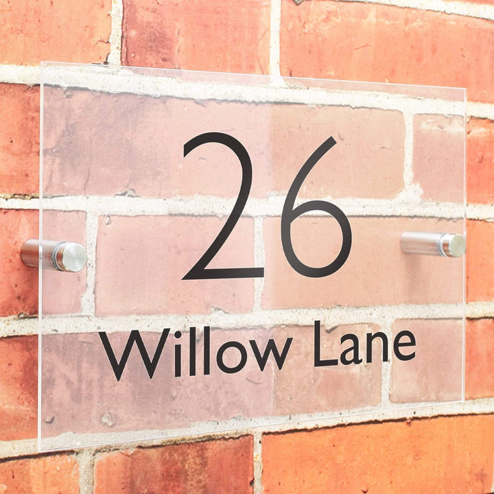 Personalised Memento Hanging Decorations &amp; Signs Personalised Modern Acrylic House Sign
