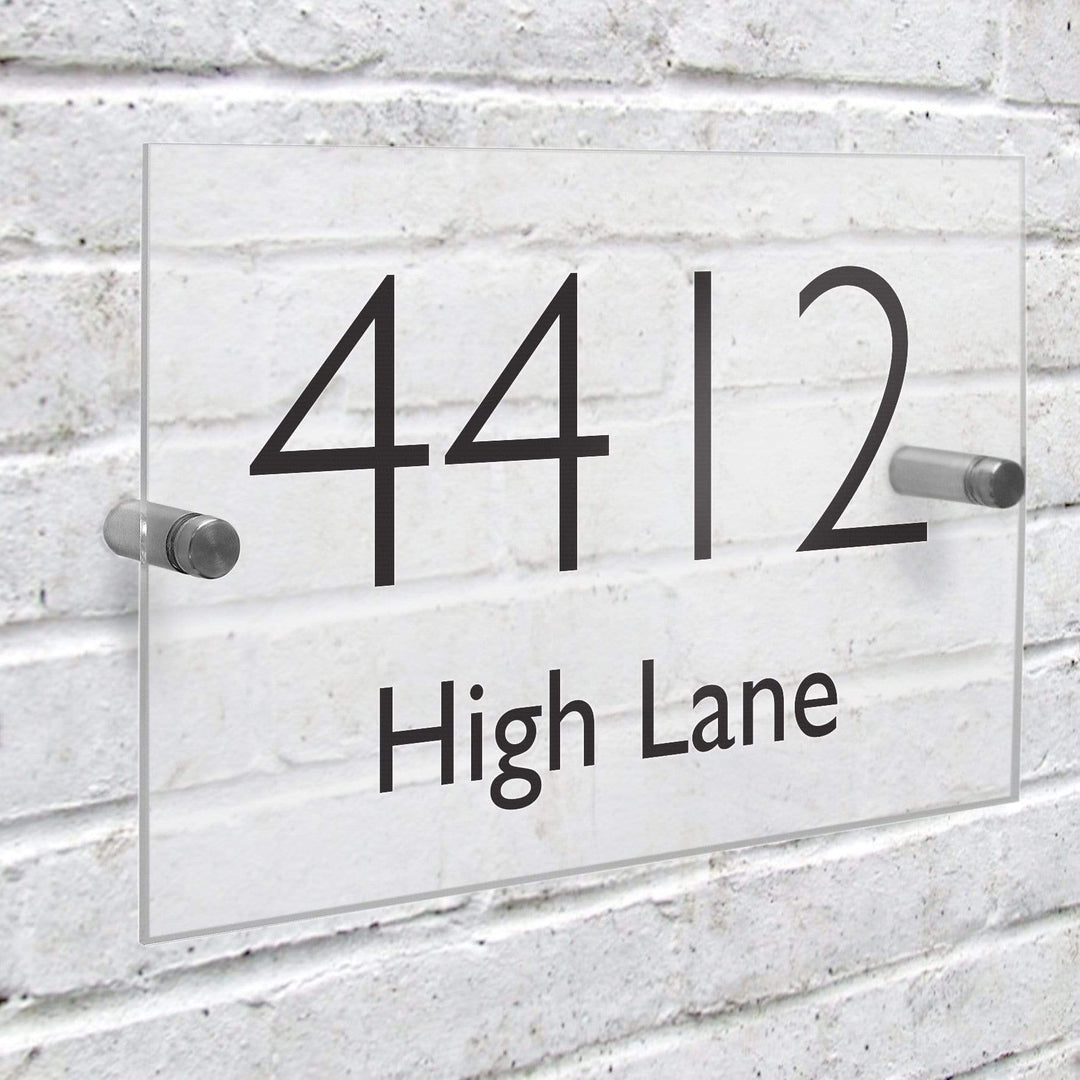 Personalised Memento Hanging Decorations &amp; Signs Personalised Modern Acrylic House Sign
