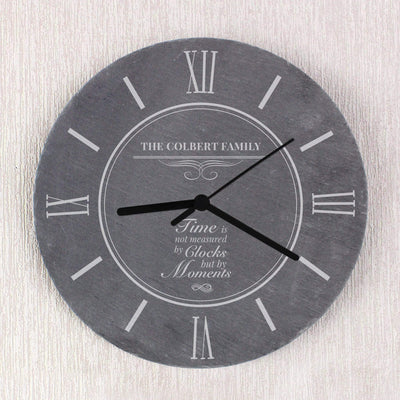 Personalised Memento Slate Personalised Moments Slate Clock