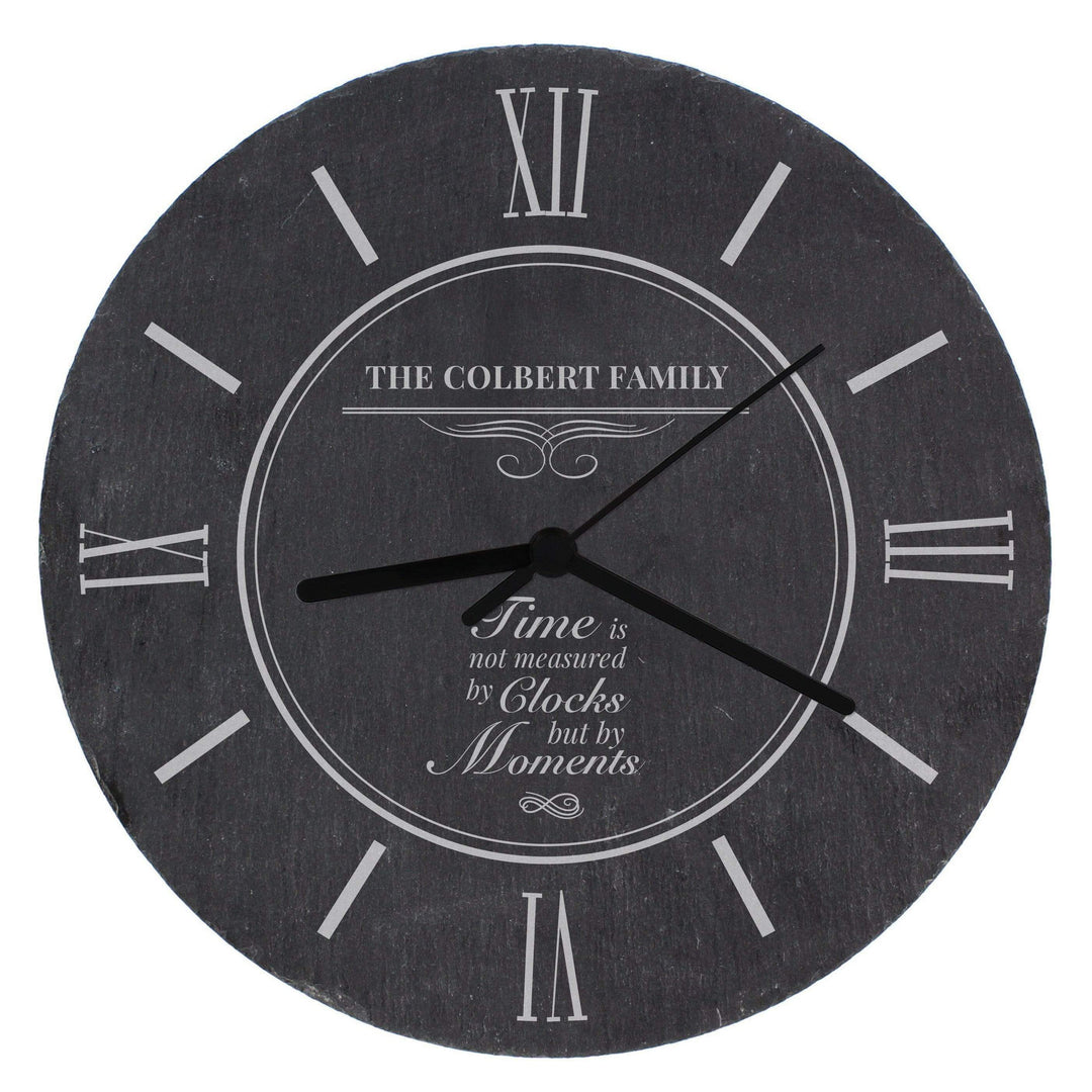 Personalised Memento Slate Personalised Moments Slate Clock