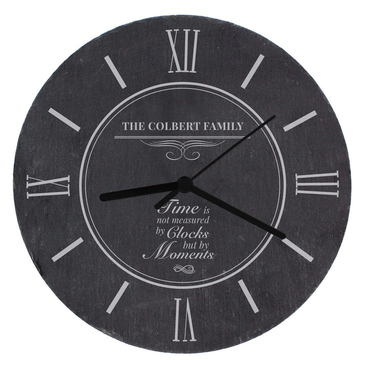 Personalised Memento Slate Personalised Moments Slate Clock