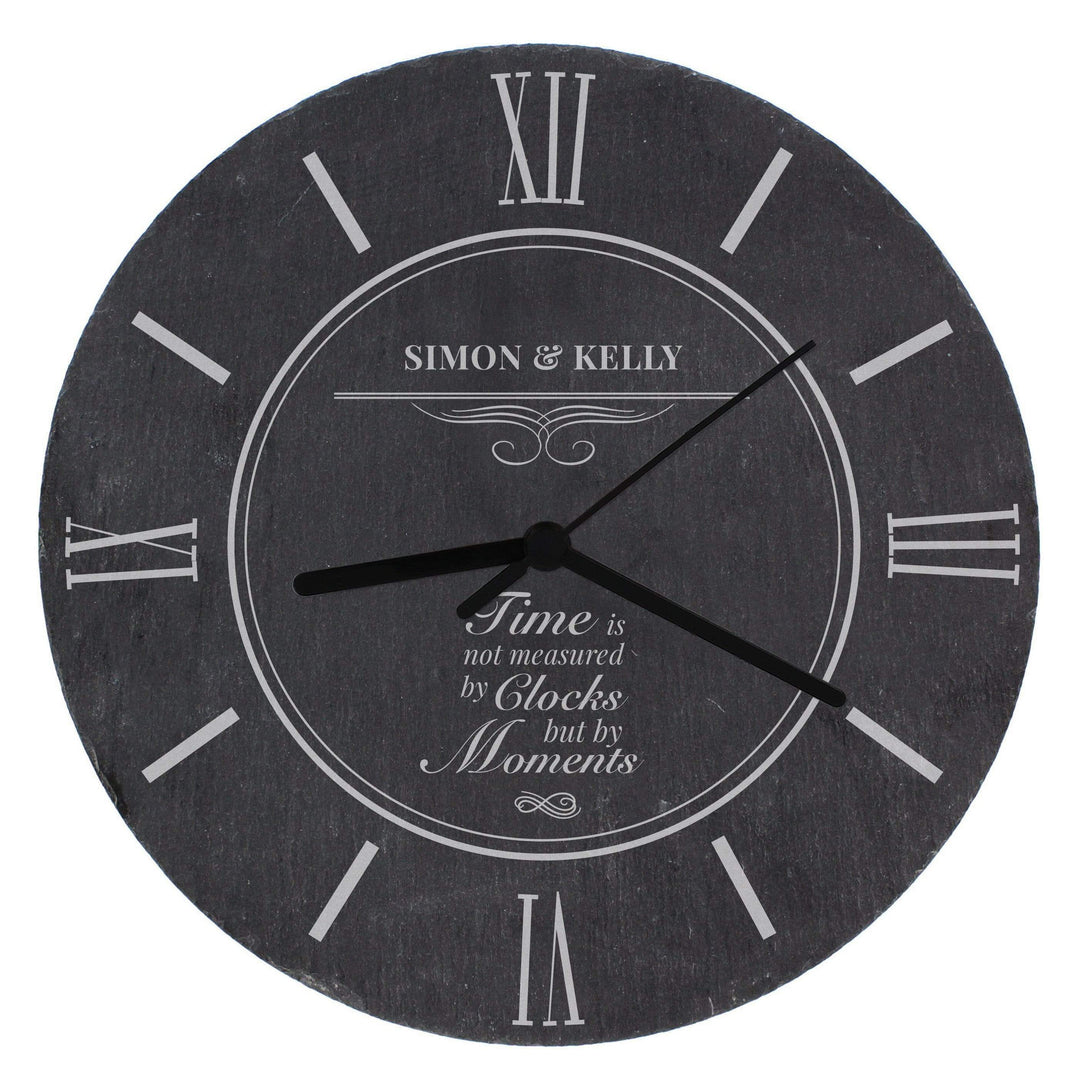 Personalised Memento Slate Personalised Moments Slate Clock