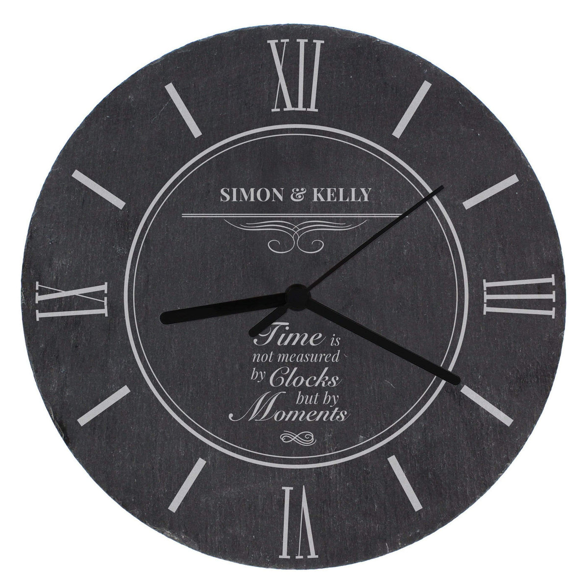 Personalised Memento Slate Personalised Moments Slate Clock