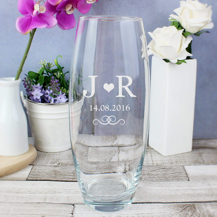 Personalised Memento Vases Personalised Monogram Bullet Vase