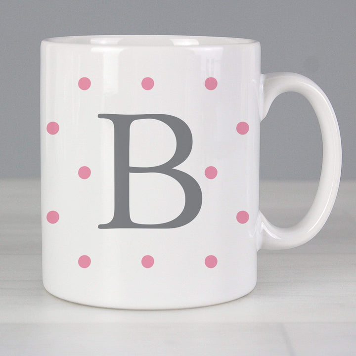 Personalised Memento Mugs Personalised Monogram Pink Spot Mug